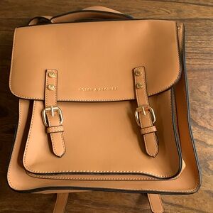 Poppy & Peonies Wanderer Backpack in Camel, new without tags